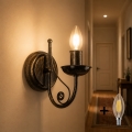 BRILAGI - Iluminação de parede LED STEFANO 1xE14/40W/230V preto pátina