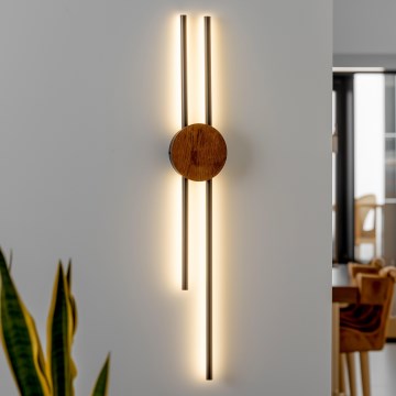 Brilagi - Iluminação de parede LED WOODY COLLINE LED/15W/230V 80 cm carvalho cereja