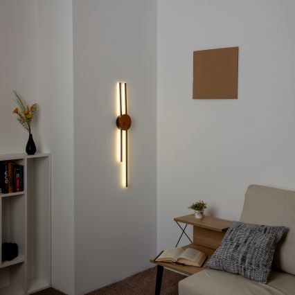 Brilagi - Iluminação de parede LED WOODY COLLINE LED/15W/230V 80 cm carvalho cereja