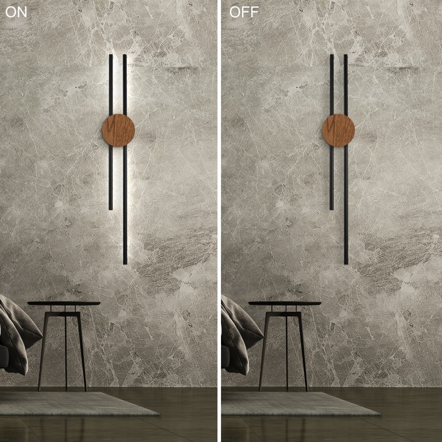 Brilagi - Iluminação de parede LED WOODY COLLINE LED/15W/230V 80 cm carvalho cereja