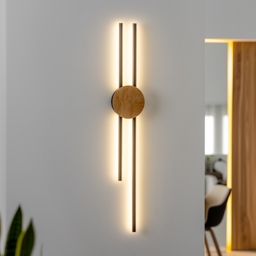 Brilagi - Iluminação de parede LED WOODY COLLINE LED/15W/230V 80 cm carvalho
