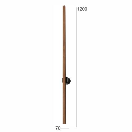 Brilagi - Iluminação de parede LED WOODY LINE LED/12W/230V 120 cm carvalho cereja