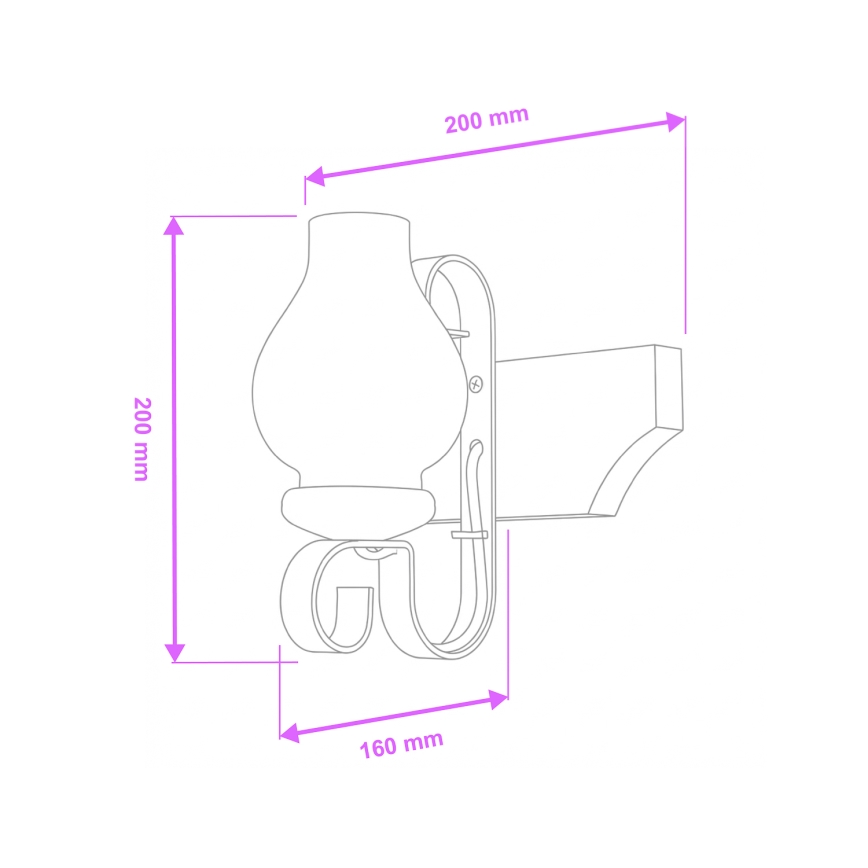 Brilagi - Iluminação de parede QUEEN 1xE14/40W/230V faia/creme