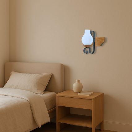 Brilagi - Iluminação de parede QUEEN 1xE14/40W/230V faia