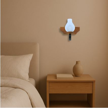 Brilagi - Iluminação de parede QUEEN 1xE14/40W/230V faia