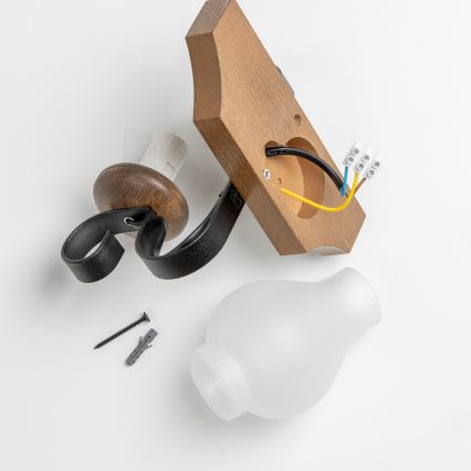 Brilagi - Iluminação de parede QUEEN 1xE14/40W/230V faia/nogueira