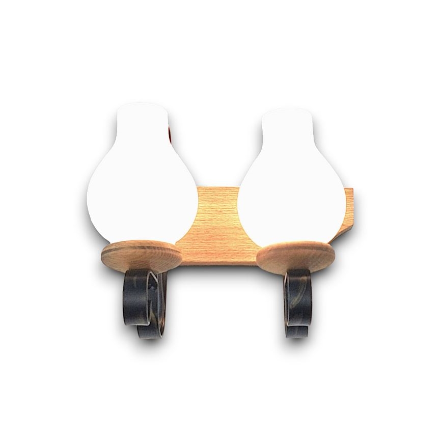 Brilagi - Iluminação de parede QUEEN 2xE14/40W/230V faia