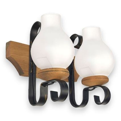 Brilagi - Iluminação de parede QUEEN 2xE14/40W/230V faia