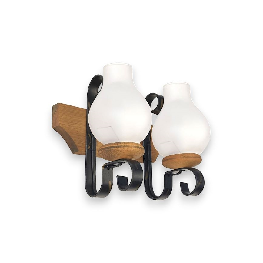 Brilagi - Iluminação de parede QUEEN 2xE14/40W/230V faia