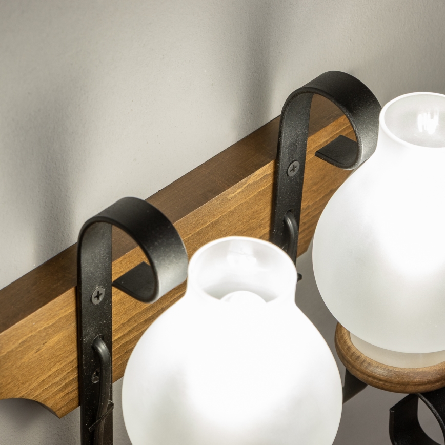 Brilagi - Iluminação de parede QUEEN 2xE14/40W/230V faia/nogueira