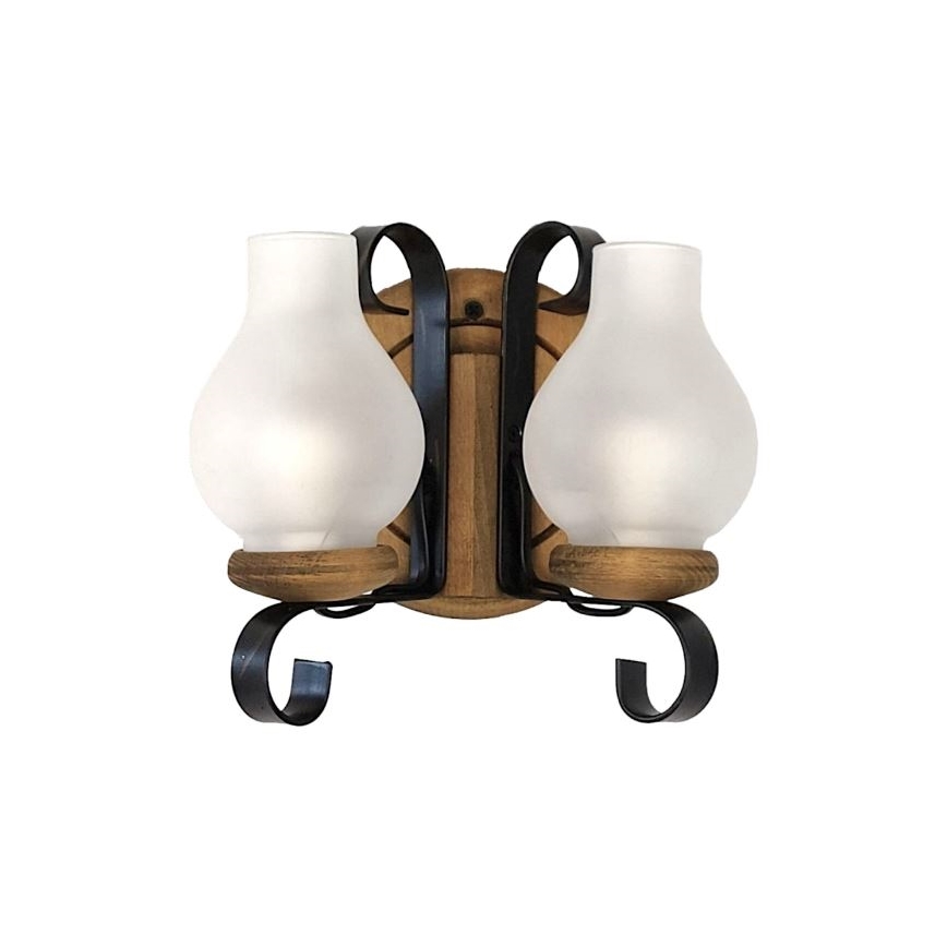 Brilagi - Iluminação de parede ROATA APLICA 2xE14/40W/230V faia