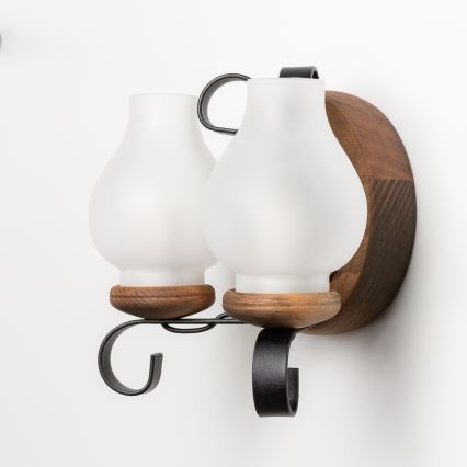 Brilagi - Iluminação de parede ROATA APLICA 2xE14/40W/230V faia