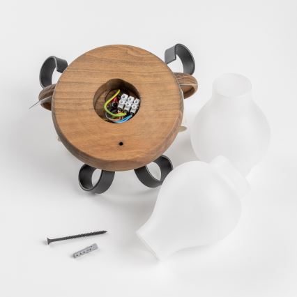 Brilagi - Iluminação de parede ROATA APLICA 2xE14/40W/230V faia