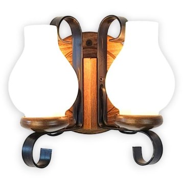 Brilagi - Iluminação de parede ROATA APLICA 2xE14/40W/230V faia/nogueira