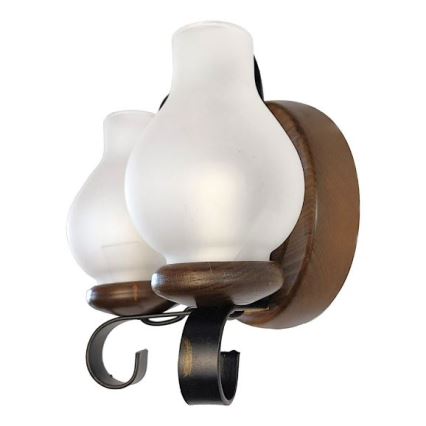 Brilagi - Iluminação de parede ROATA APLICA 2xE14/40W/230V faia/nogueira