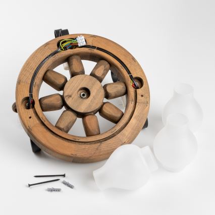 Brilagi - Iluminação de parede ROATA APLICA 3xE14/40W/230V faia