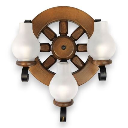 Brilagi - Iluminação de parede ROATA APLICA 3xE14/40W/230V faia/nogueira