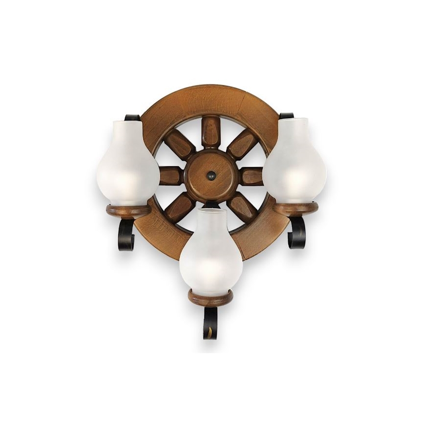 Brilagi - Iluminação de parede ROATA APLICA 3xE14/40W/230V faia/nogueira