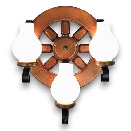 Brilagi - Iluminação de parede ROATA APLICA 3xE14/40W/230V faia/nogueira