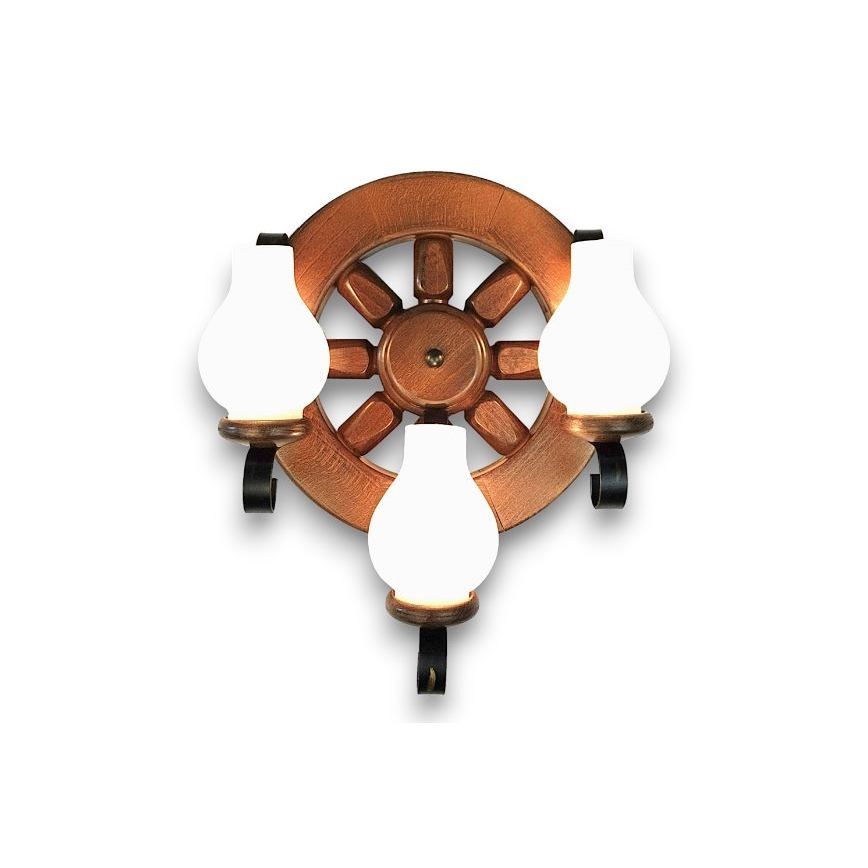 Brilagi - Iluminação de parede ROATA APLICA 3xE14/40W/230V faia/nogueira