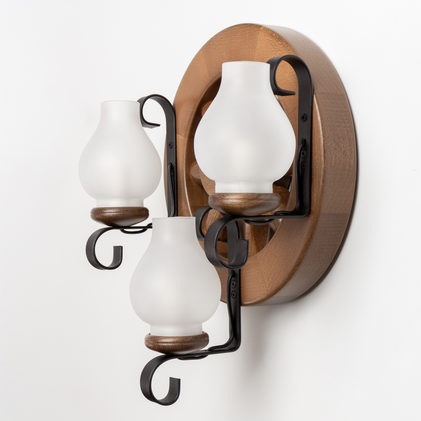 Brilagi - Iluminação de parede ROATA APLICA 3xE14/40W/230V faia/nogueira