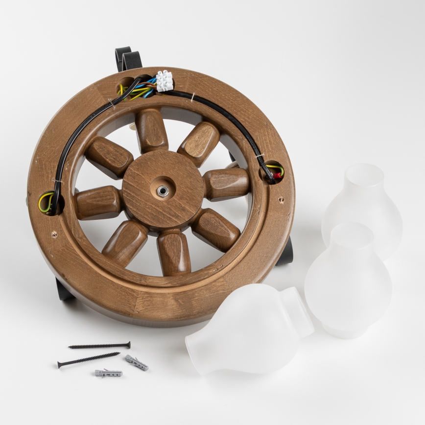 Brilagi - Iluminação de parede ROATA APLICA 3xE14/40W/230V faia/nogueira