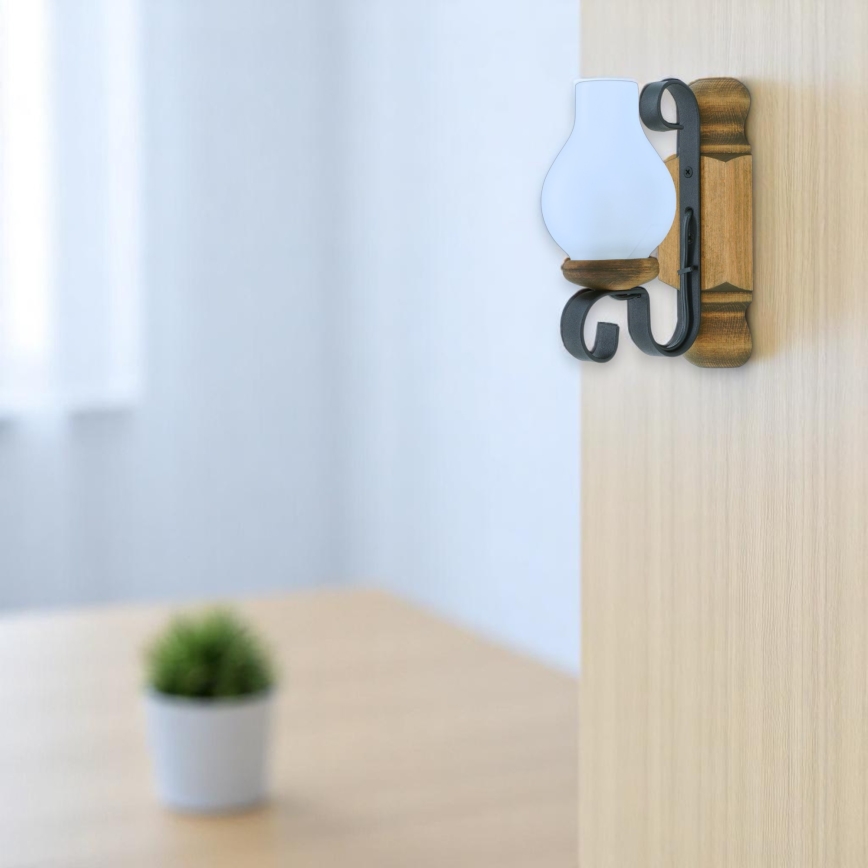 Brilagi - Iluminação de parede RUSTIC 1xE14/40W/230V faia