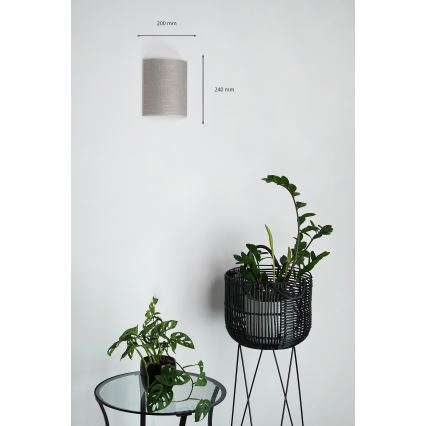 Brilagi - Iluminação de parede SEMI 1xE27/15W/230V diâmetro 20 cm cinzento escuro