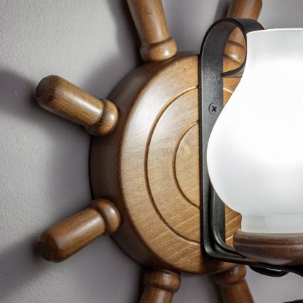 Brilagi - Iluminação de parede TIMONA 1xE14/40W/230V faia/nogueira