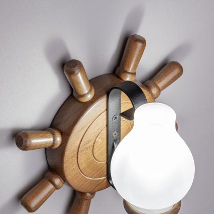 Brilagi - Iluminação de parede TIMONA 1xE14/40W/230V faia/nogueira