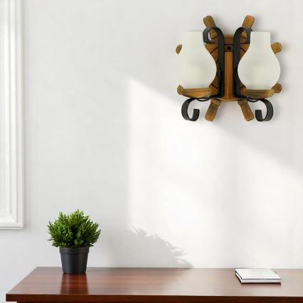 Brilagi - Iluminação de parede TIMONA 2xE14/40W/230V faia