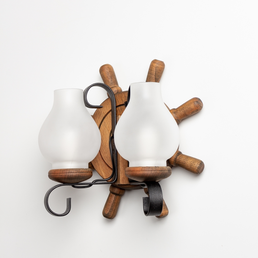 Brilagi - Iluminação de parede TIMONA 2xE14/40W/230V faia