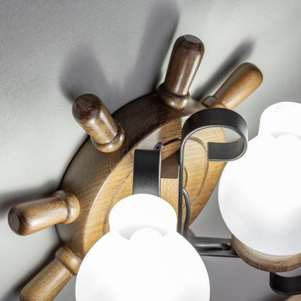 Brilagi - Iluminação de parede TIMONA 2xE14/40W/230V faia/nogueira