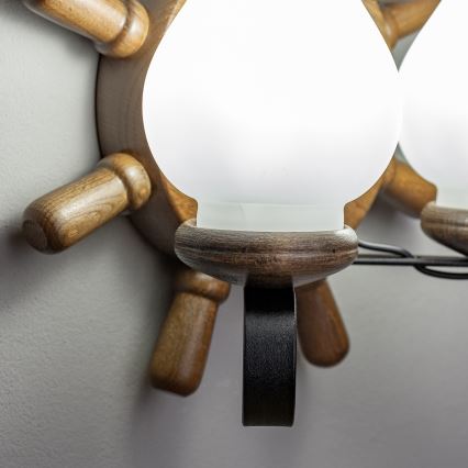 Brilagi - Iluminação de parede TIMONA 2xE14/40W/230V faia/nogueira