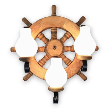 Brilagi - Iluminação de parede TIMONA 3xE14/40W/230V faia