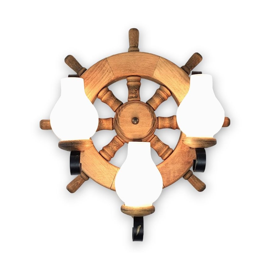 Brilagi - Iluminação de parede TIMONA 3xE14/40W/230V faia