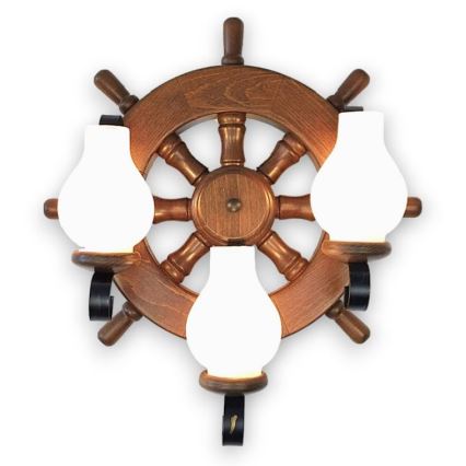 Brilagi - Iluminação de parede TIMONA 3xE14/40W/230V faia/nogueira