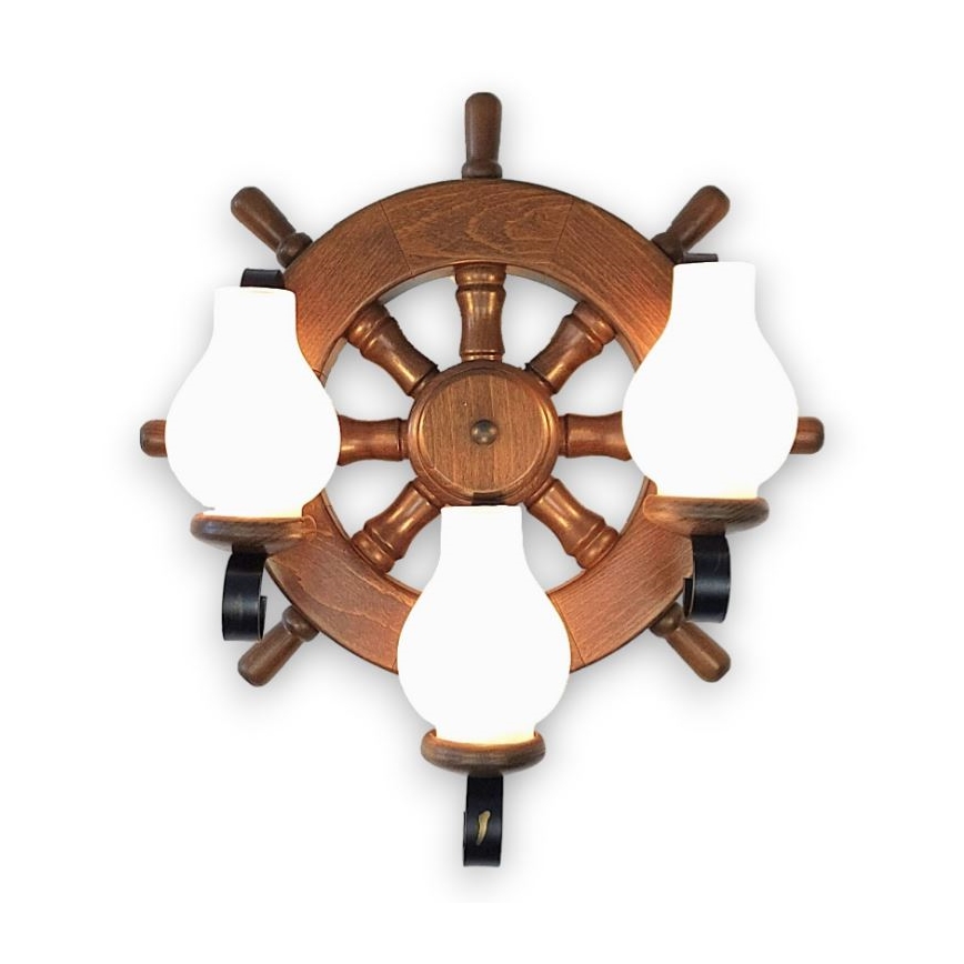 Brilagi - Iluminação de parede TIMONA 3xE14/40W/230V faia/nogueira