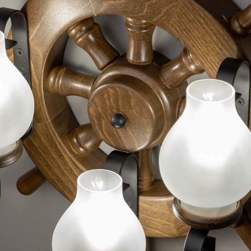 Brilagi - Iluminação de parede TIMONA 3xE14/40W/230V faia/nogueira