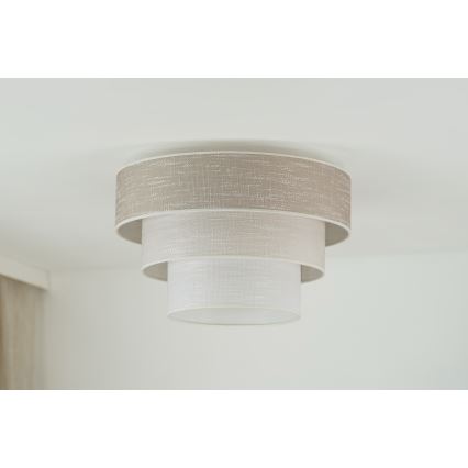 Brilagi - Iluminação de teto ALASKA LUNETA 1xE27/15W/230V diâmetro 45 cm cinzento/creme