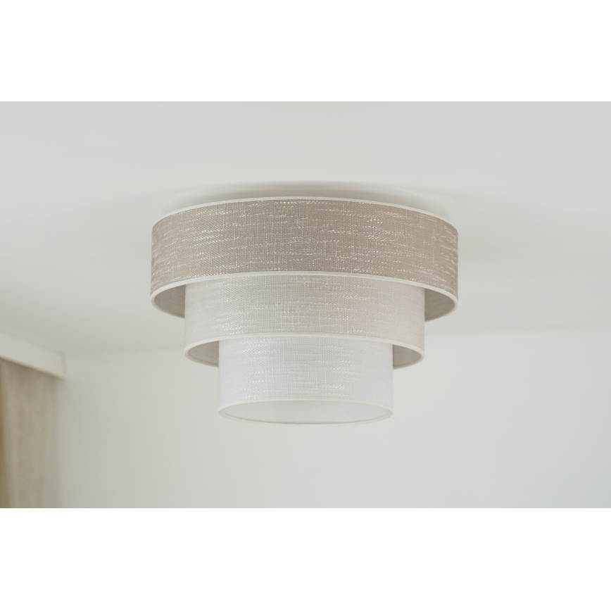 Brilagi - Iluminação de teto ALASKA LUNETA 1xE27/15W/230V diâmetro 45 cm cinzento/creme