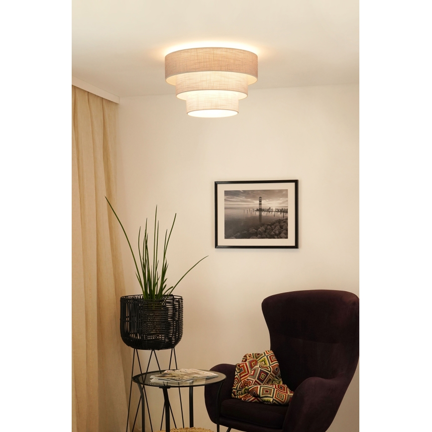 Brilagi - Iluminação de teto ALASKA LUNETA 1xE27/15W/230V diâmetro 45 cm cinzento/creme