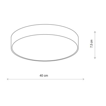 Brilagi - Iluminação de teto CLARE 3xE27/40W/230V diâmetro 40 cm bege