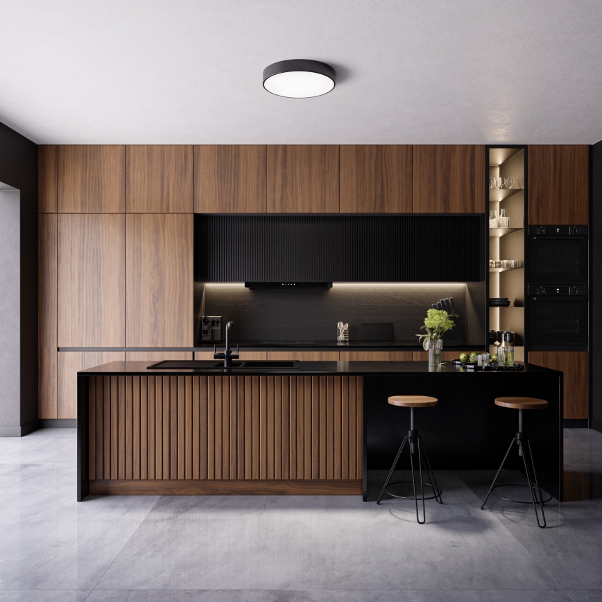 Brilagi - Iluminação de teto CLARE 3xE27/40W/230V diâmetro 40 cm preto