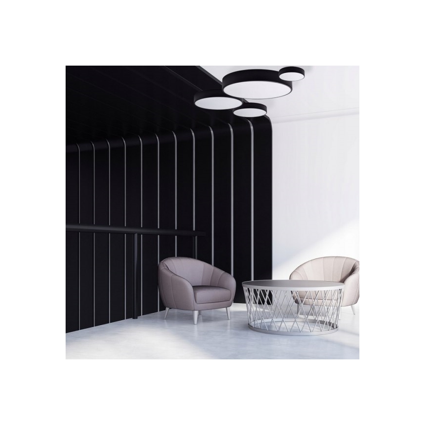 Brilagi - Iluminação de teto CLARE 6xE27/40W/230V diâmetro 80 cm preto