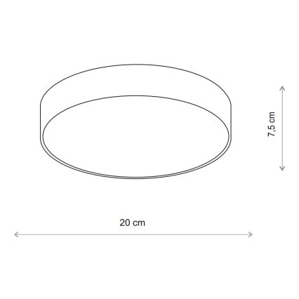 Brilagi - Iluminação de teto com sensor CLARE 1xE27/40W/230V diâmetro 20 cm bege