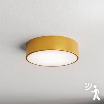 Brilagi - Iluminação de teto com sensor CLARE 2xE27/24W/230V diâmetro 30 cm dourado