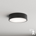 Brilagi - Iluminação de teto com sensor CLARE 2xE27/24W/230V diâmetro 30 cm preto