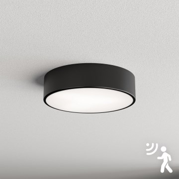 Brilagi - Iluminação de teto com sensor CLARE 2xE27/40W/230V diâmetro 30 cm preto