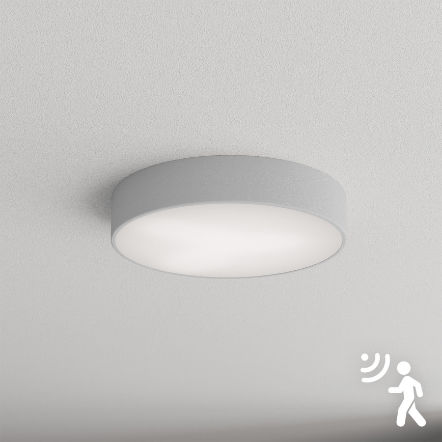 Brilagi - Iluminação de teto com sensor CLARE 3xE27/24W/230V diâmetro 40 cm cinzento